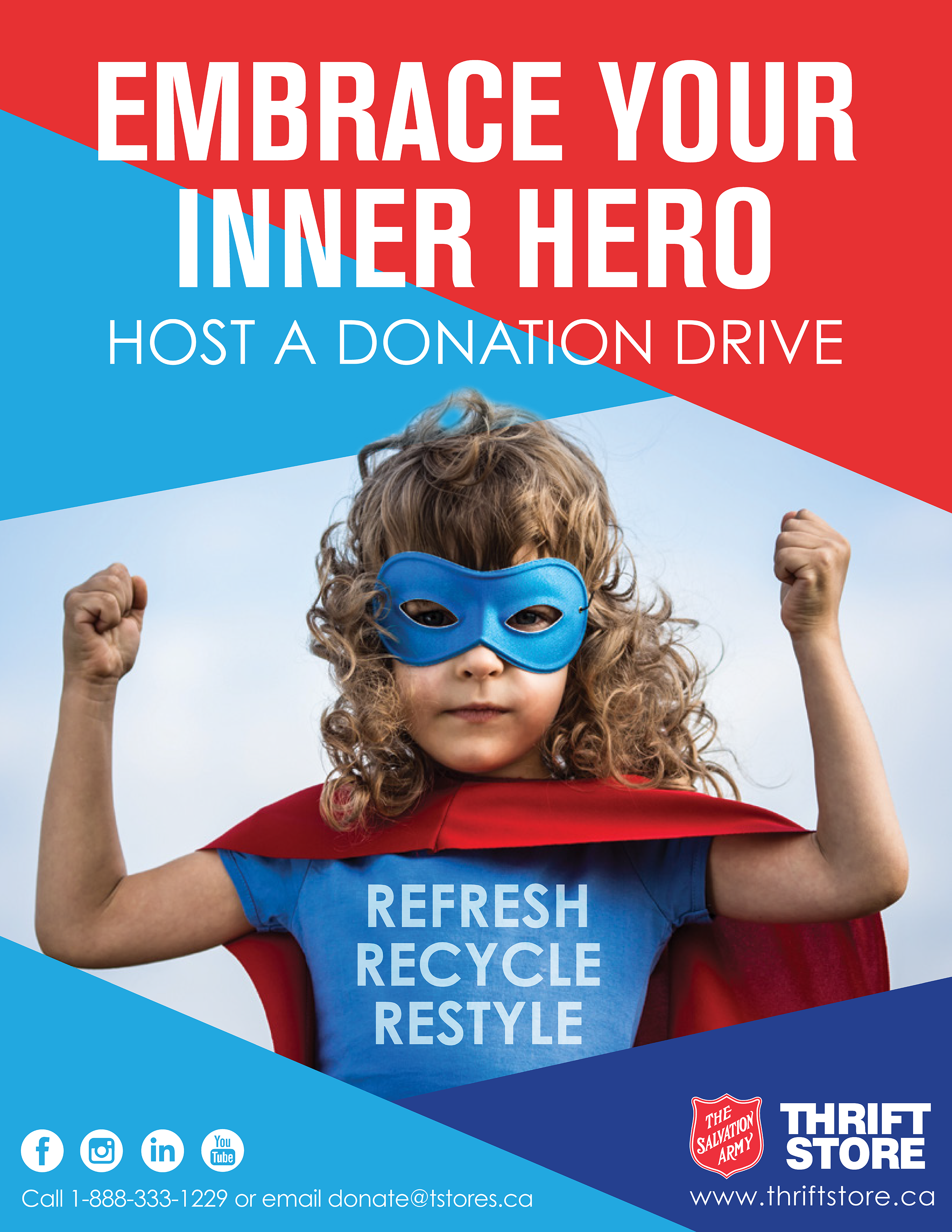 Cover to Embrace Your Inner Hero, Host a Donation Drive document