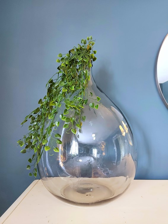 Erin - Three Ways to Style a Demijohn Glass Vase - Green