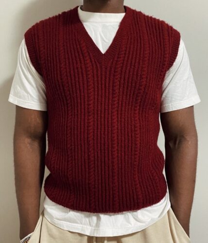 Thrifted burgundy sweater vest