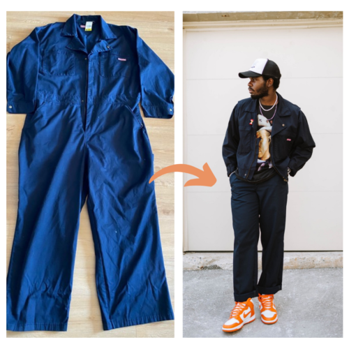 Jumpsuit Jacket DIY Before and After
