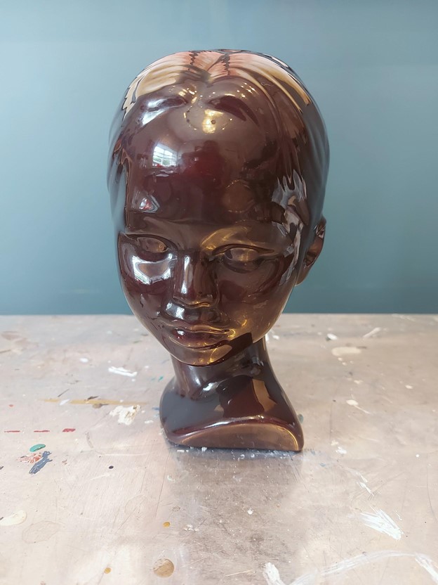 Thrifted ceramic bust