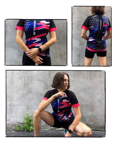 Activewear cycling top and bike shorts