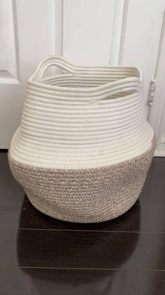Thrifted woven basket