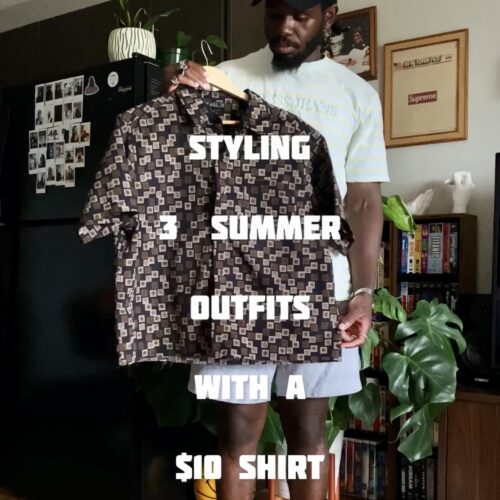 Styling 3 summer outfits with a $10 thrifted shirt