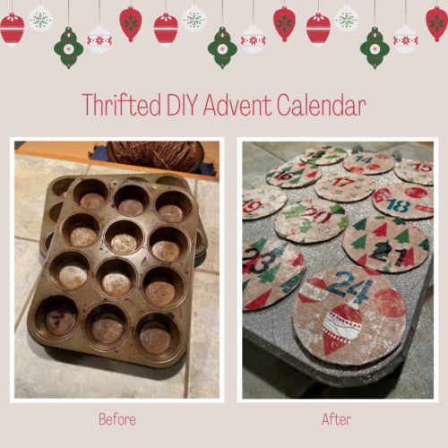 Thrifted advent calendar DIY